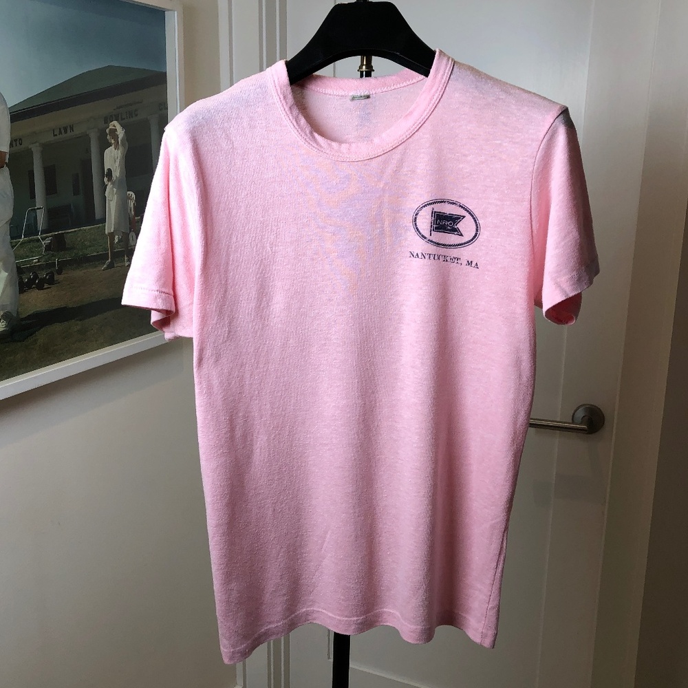 Men's Nantucket No 2 Straight Wharf T-Shirt, Pink Medium